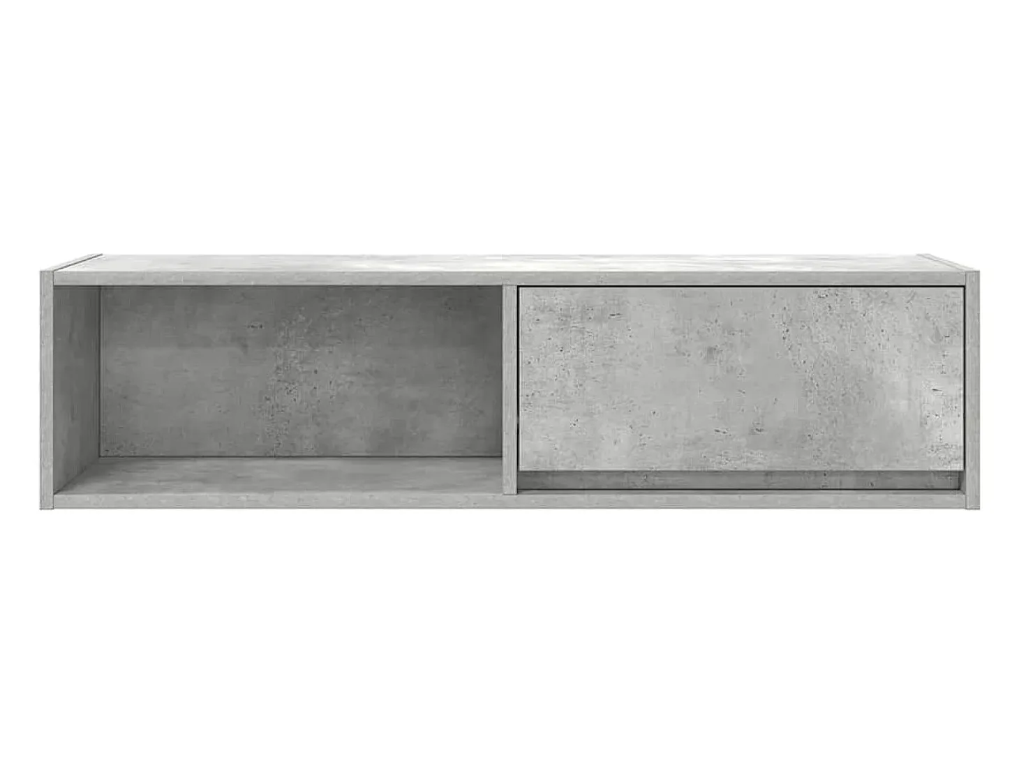 Mueble de TV madera contrachapada gris hormigón 100x31x25,5 cm