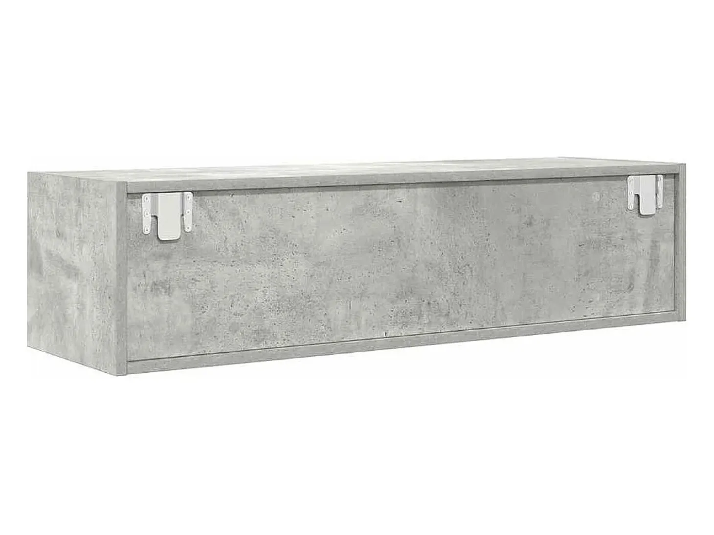 Mueble de TV madera contrachapada gris hormigón 100x31x25,5 cm