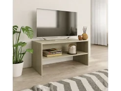 Mueble de TV madera contrachapada roble Sonoma 80x40x40cm