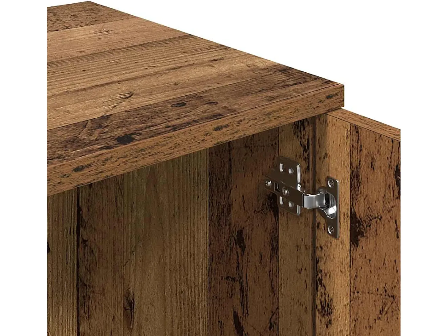 Mueble de TV madera contrachapada envejecida 120x34x37 cm