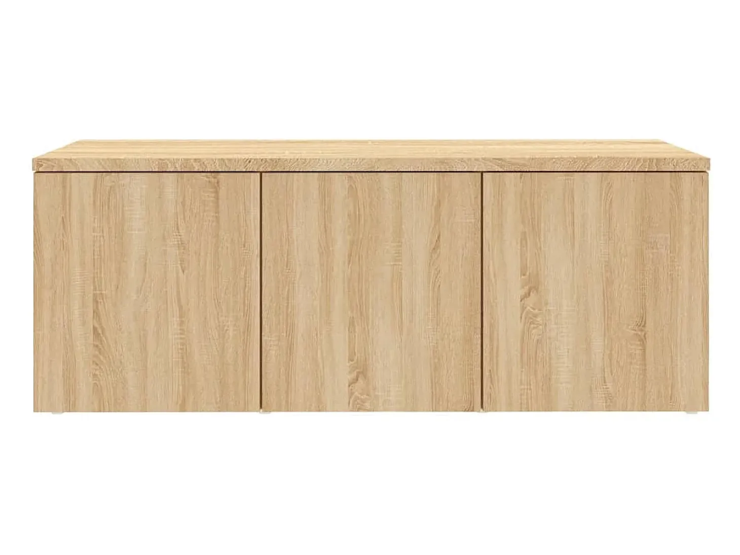 Mueble de TV madera contrachapada color roble 80x34x30 cm