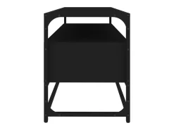 Mueble de TV madera contrachapada negro 100x35x45 cm