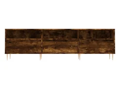 Mueble de TV madera contrachapada roble ahumado 150x30x44,5 cm