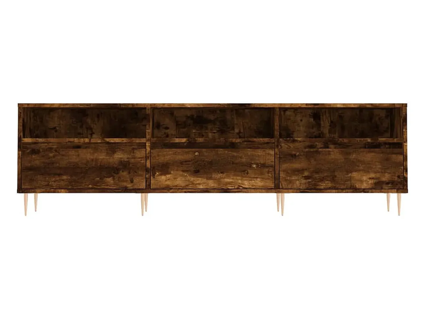 Mueble de TV madera contrachapada roble ahumado 150x30x44,5 cm