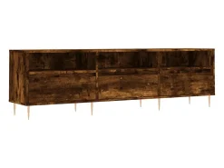 Mueble de TV madera contrachapada roble ahumado 150x30x44,5 cm