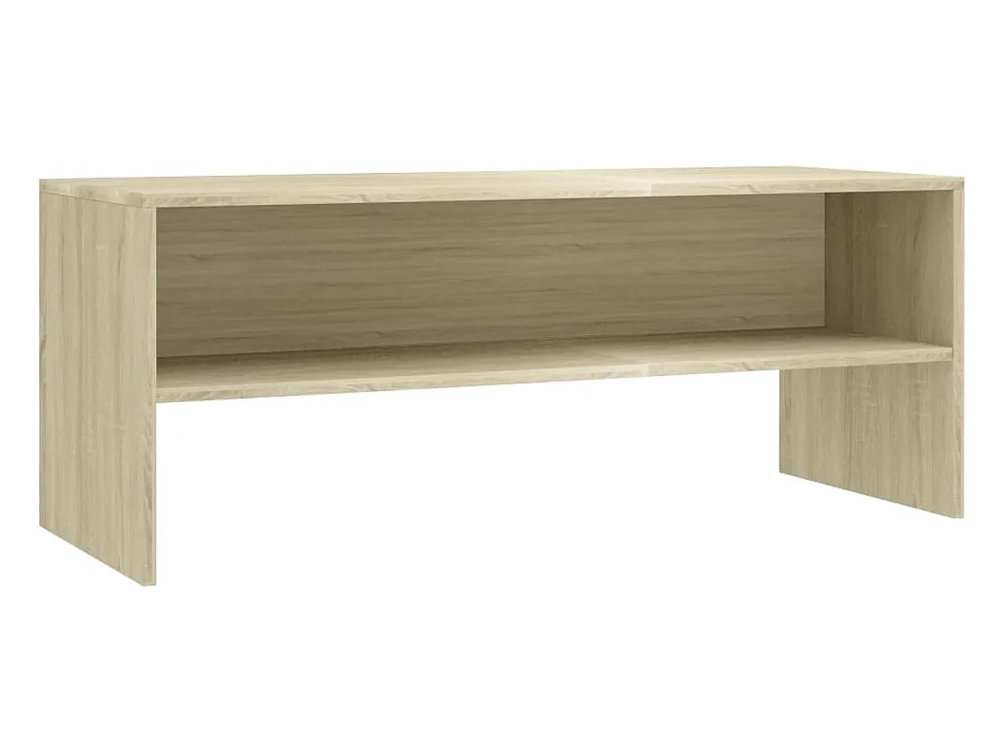 Mueble de TV madera contrachapada color roble 100x40x40cm ES463571