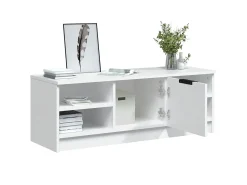 Mueble de TV madera contrachapada blanco 102x35,5x36,5 cm