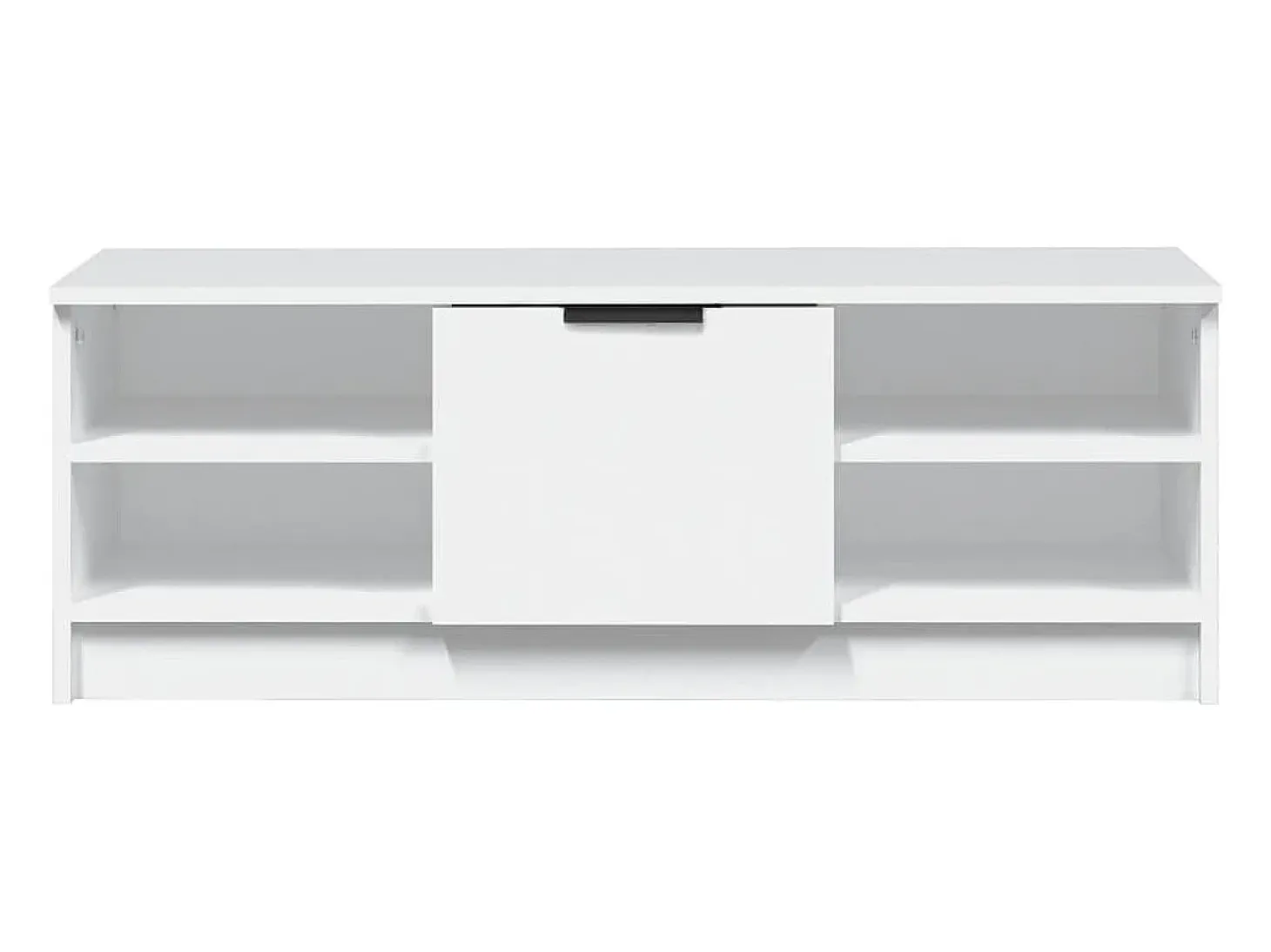 Mueble de TV madera contrachapada blanco 102x35,5x36,5 cm