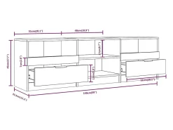 Mueble de TV madera contrachapada roble Sonoma 150x33,5x45 cm