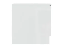 Mueble de TV madera contrachapada blanco brillante 80x35x36,5cm
