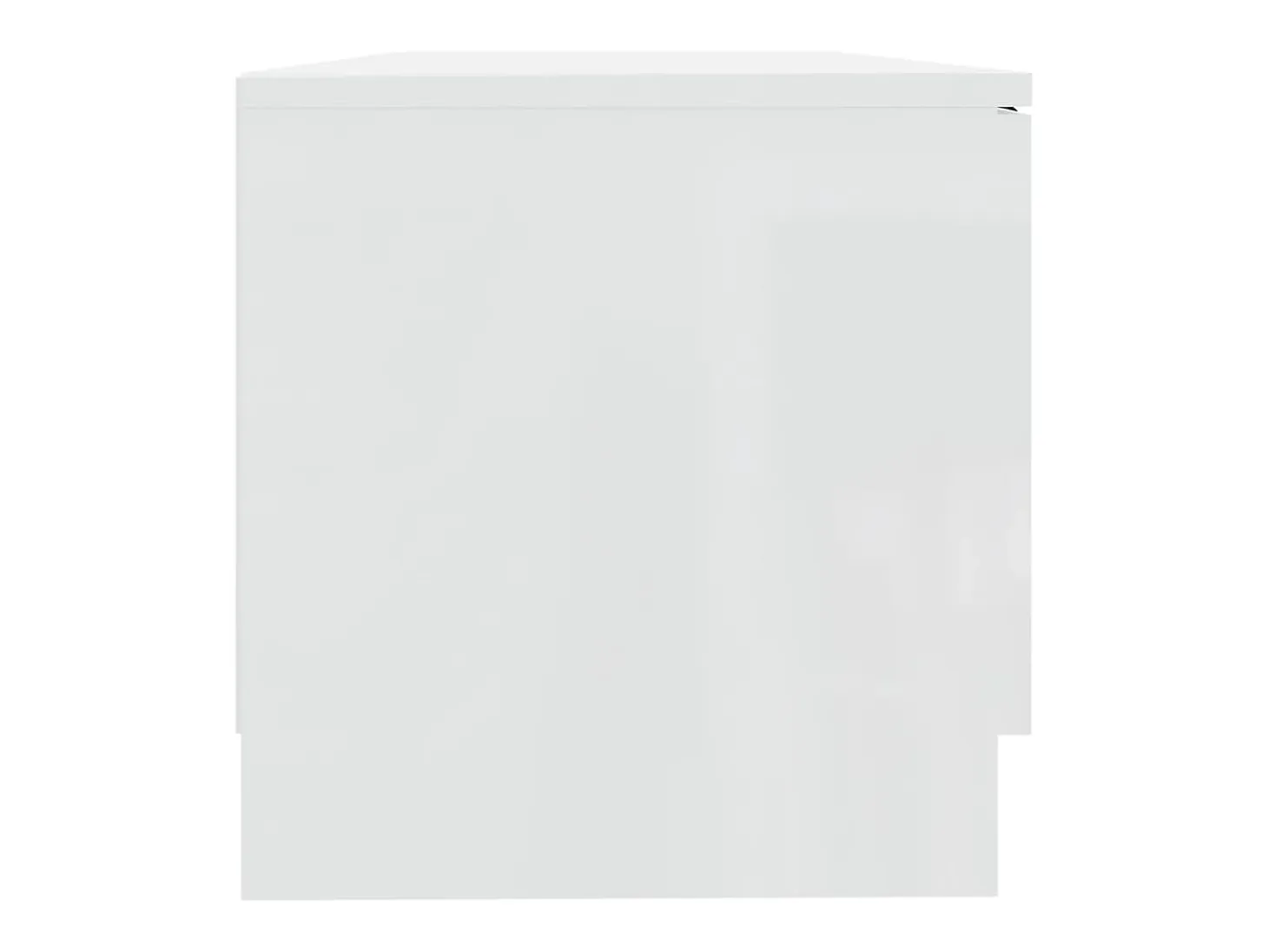 Mueble de TV madera contrachapada blanco brillante 80x35x36,5cm