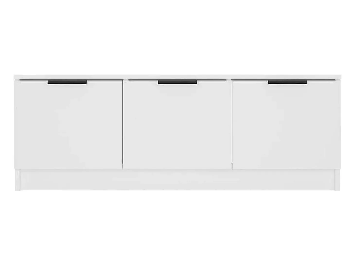 Mueble de TV madera contrachapada blanco 102x35x36,5 cm