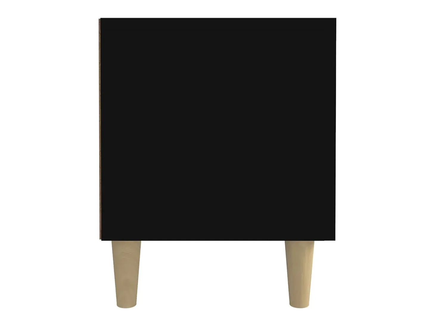 Mueble de TV madera contrachapada negro 180x31,5x40 cm