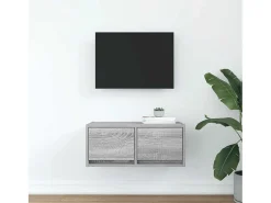 Mueble de TV madera contrachapada gris Sonoma 60x31x25,5 cm