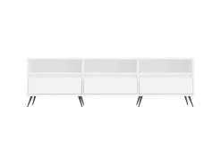 Mueble de TV madera contrachapada blanco 150x30x44,5 cm ES29066