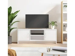 Mueble de TV madera de ingeniería blanco 102x30x37,5 cm