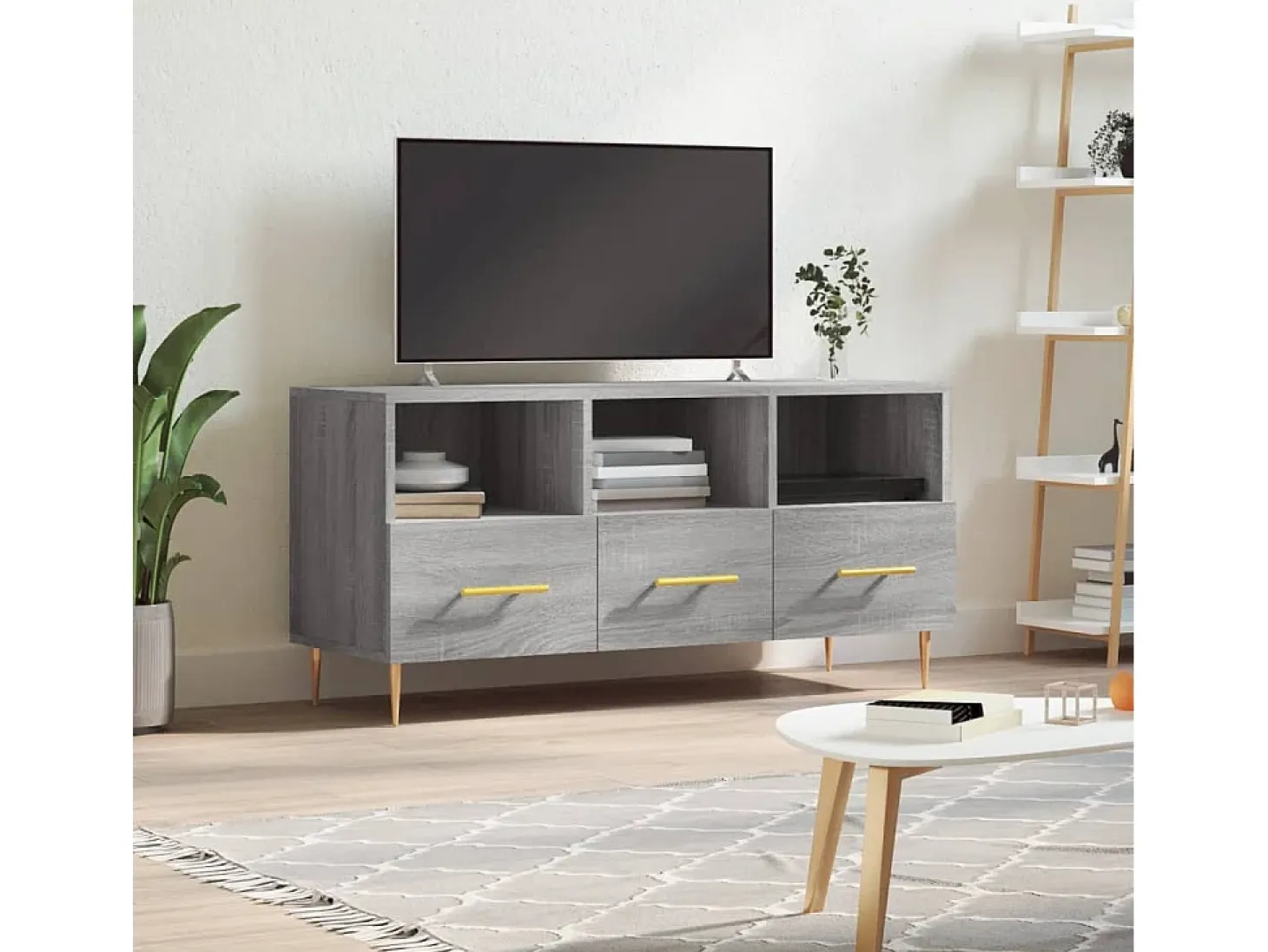 Mueble de TV madera de ingeniería gris Sonoma 102x36x50 cm