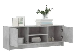 Mueble de TV madera de ingeniería gris hormigón 102x30x37,5 cm