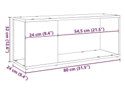 Mueble de TV madera de ingeniería roble artisan 80x24x32 cm