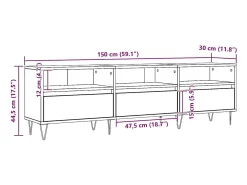 Mueble de TV madera de ingeniería roble artisan 150x30x44,5 cm