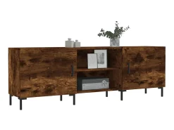 Mueble de TV madera de ingeniería roble ahumado 150x30x50 cm ES45061