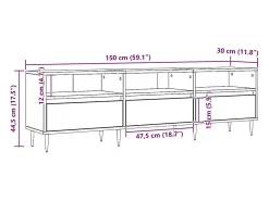 Mueble de TV madera de ingeniería roble artisan 150x30x44,5 cm