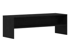 Mueble de TV madera de ingeniería negro roble 120x40x40cm