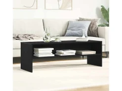 Mueble de TV madera de ingeniería negro roble 120x40x40cm