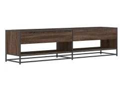 Mueble de TV madera de ingeniería marrón roble 180,5x40x46 cm