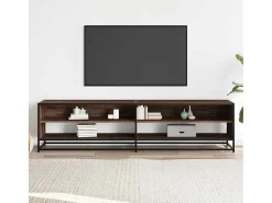 Mueble de TV madera de ingeniería marrón roble 180,5x40x46 cm