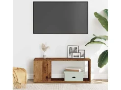 Mueble de TV madera de ingeniería envejecida 80x24x32 cm