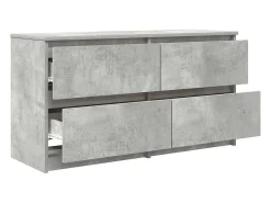Mueble de TV madera de ingeniería gris hormigón 100x35x54 cm