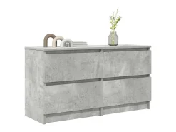 Mueble de TV madera de ingeniería gris hormigón 100x35x54 cm