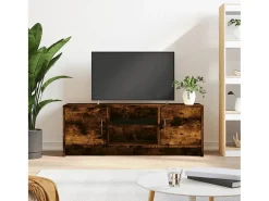 Mueble de TV madera de ingeniería roble ahumado 102x30x37,5 cm