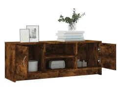 Mueble de TV madera de ingeniería roble ahumado 102x30x37,5 cm