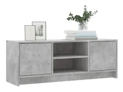 Mueble de TV madera de ingeniería gris hormigón 102x30x37,5 cm ES23234
