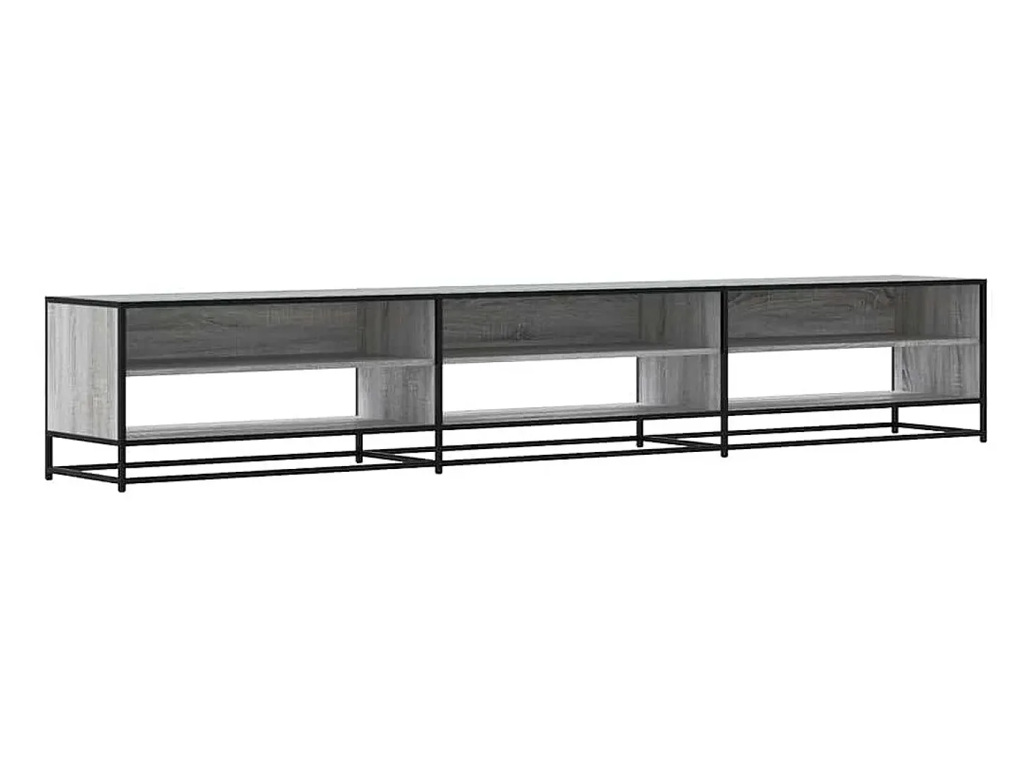 Mueble de TV madera de ingeniería gris Sonoma 270x40x46 cm
