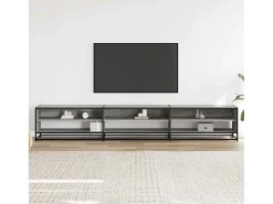 Mueble de TV madera de ingeniería gris Sonoma 270x40x46 cm