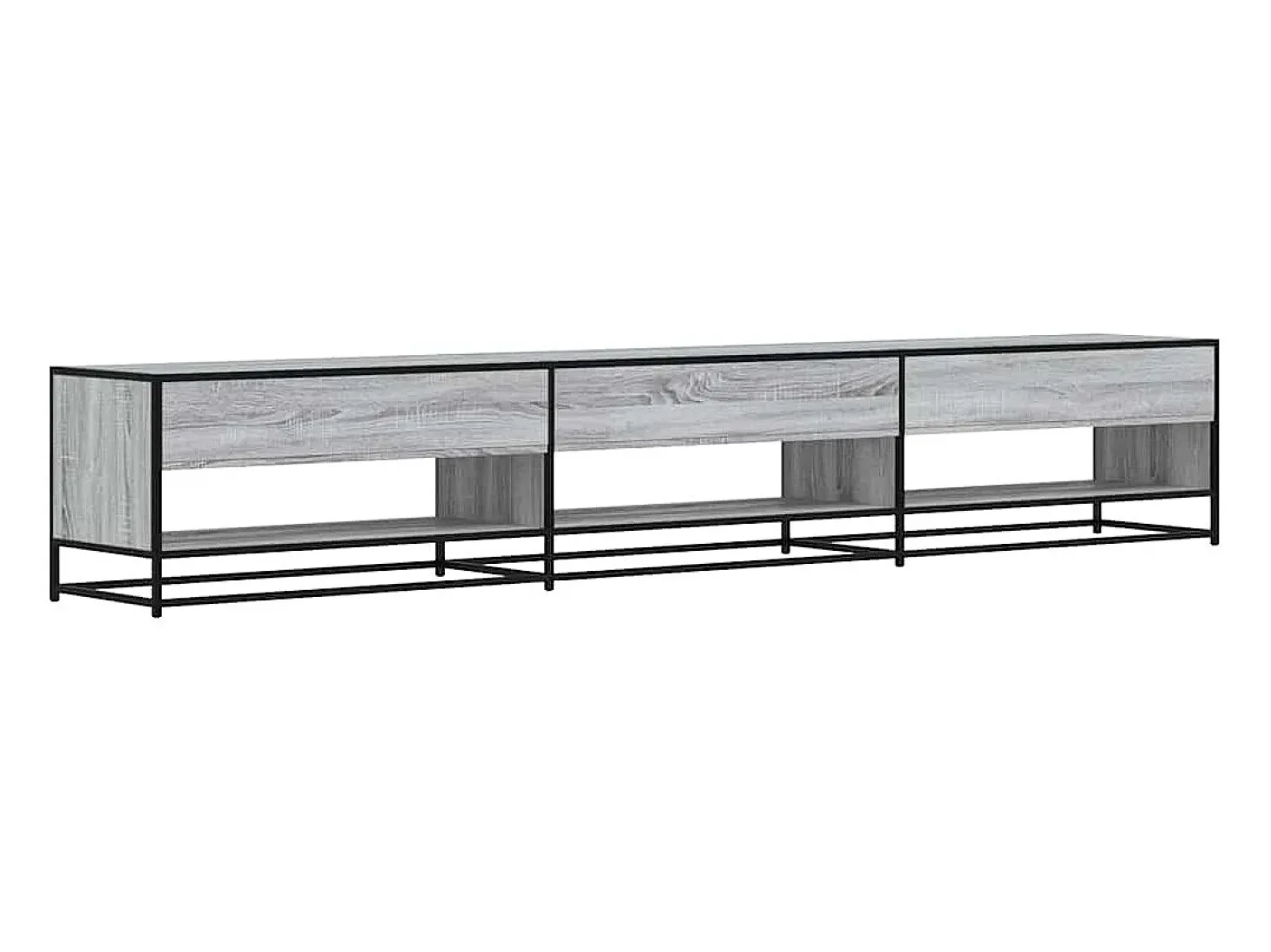 Mueble de TV madera de ingeniería gris Sonoma 270x40x46 cm