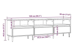 Mueble de TV madera de ingeniería roble artisan 150x30x44,5 cm