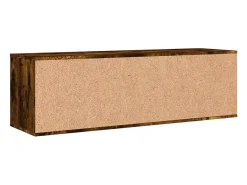 Mueble de TV madera de ingeniería roble ahumado 120x34x37 cm