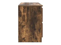 Mueble de TV madera de ingeniería roble ahumado 100x35x54 cm