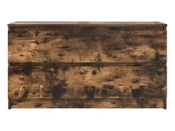 Mueble de TV madera de ingeniería roble ahumado 100x35x54 cm