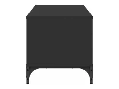 Mueble de TV madera de ingeniería y acero negro 102x40x41 cm