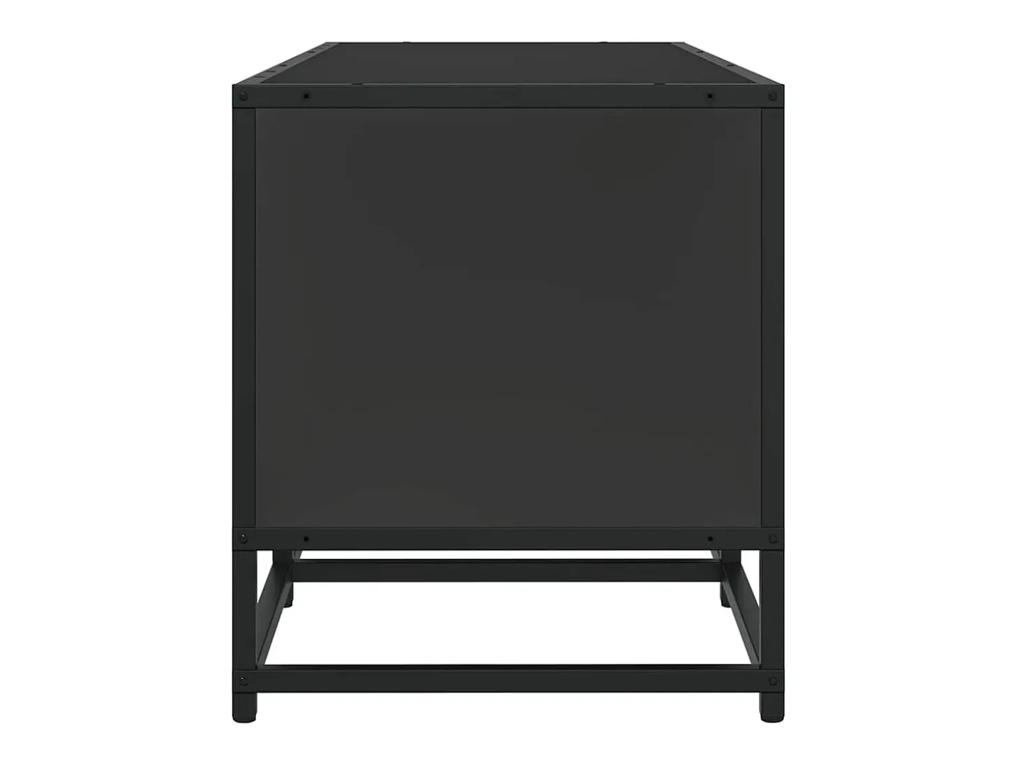 Mueble de TV madera de ingeniería y metal negro 120x35x41 cm