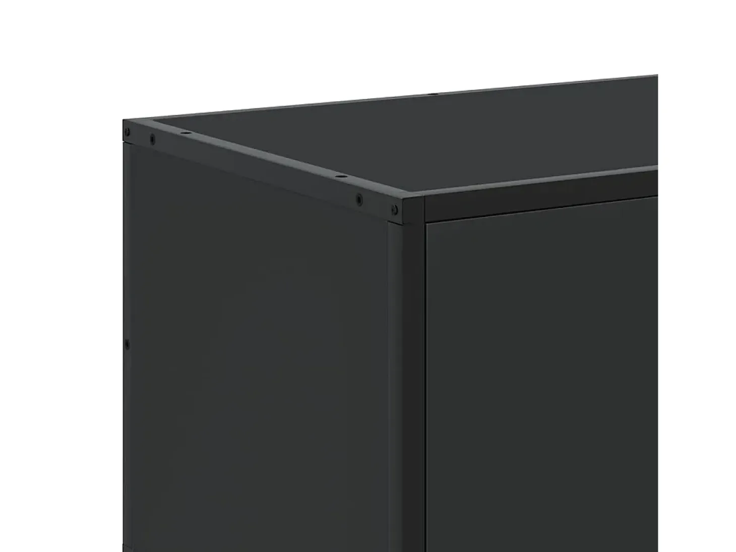 Mueble de TV madera de ingeniería y metal negro 120x35x41 cm