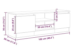 Mueble de TV madera de ingeniería roble artisan 102x30x36 cm
