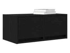 Mueble de TV madera de ingeniería roble negro 60x31x25,5 cm