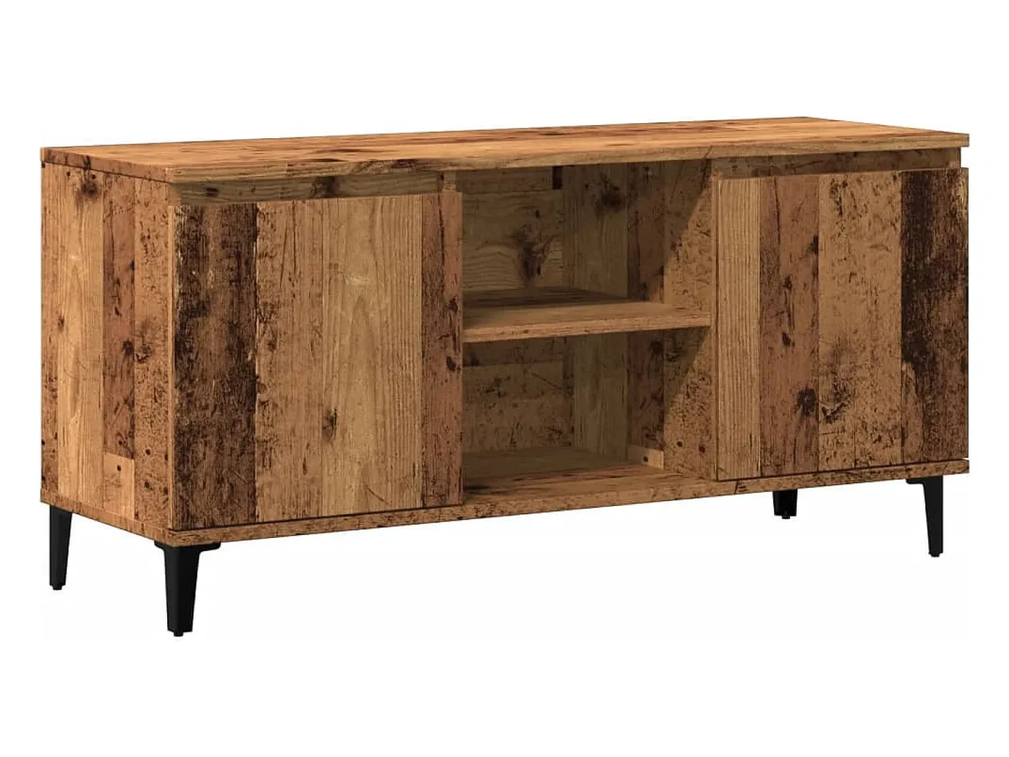 Mueble de TV madera ingeniería madera envejecida 102x35x50 cm
