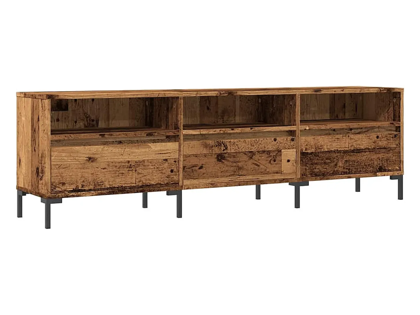 Mueble de TV madera ingeniería madera envejecida 150x30x44,5 cm